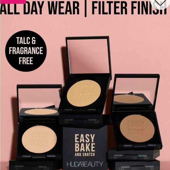 HUDA Easy Bake & Snatch Pressed NoTalc Brightening Setting Powder PEACHY PIE NEW - Picture 4 of 16